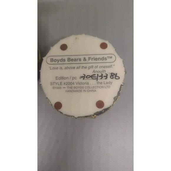 Boyds Bear Collectible Resin Trinket Box " Victoria.... The Lady" Jewlrey Holder - Picture 4 of 4